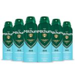 Mitchum Men Triple Odor Defense 48HR Protection Deodorant Spray and Antiperspirant (200ml) Clean Control, Dermatologist Tested (Pack of 6)