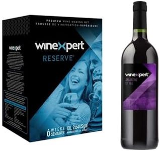 Do It At Home WinExpert Reserve Italian Amarone Style Wine Kit with 6-Chamber Bubbler Airlock, 10L (2.2 Gal.) Premium Dry Red Wine Ingredients Set, Bold Smoke Pack for 30 Bottles, 13,5% ABV