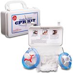 NOVAMEDIC First Aid CPR Mask Kit for Adult, Child and Infant, 8.3”x5”x”3.1”, Detachable Single Valve Pocket Resuscitator with Hard Case, Wall Mount and Vinyl Gloves