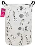 INGHUA Laundry Hamper Large Canvas Fabric Lightweight Storage Basket/Toy Organizer/Dirty Clothes Collapsible Waterproof for College Dorms, Boys and Girls Bedroom,Bathroom (animals)