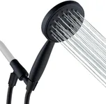 All Metal Hand Held Shower Head with 70 Inches Hose and Holder, Made with Stainless Steel and Brass, High Pressure Handheld Showerhead, Adjustable Bracket，Extra Long Flexible Hose (Matte Black)