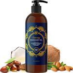 Vanilla Sensual Massage Oil for Couples - Lightweight Relaxing Massage Oil Sensual Massage Therapy with Sweet Almond Oil for Skin - High Absorption Coconut Massage Oil with Gentle Vanilla Scent