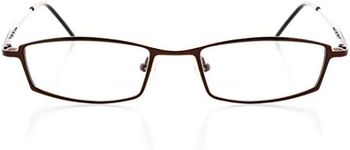 Hit Notion Unisex Optical Eyewear - Rectangle Shape, Metal Full Rim, Espresso