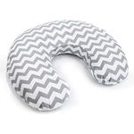 Breast Feeding Pillow Nursing Maternity Pregnancy Baby Cushion and Removable Cotton Cover (Zig zag)