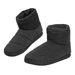 DUNLOP Slippers For Men, Fluffy Mens Slipper, Size 7-12, Warm And Cosy Winter House Boots, Funny Presents For Him, 4 Different Style To Choose From (Black, numeric_9)