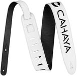 CAHAYA Guitar Strap for Acoustic Electric - Classical Guitars Bass Ukulele Straps Adjustable Length 45 to 55 Inch White CY0350