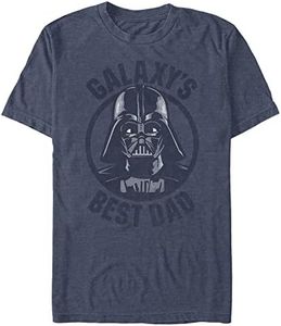 STAR WARS mens Officially Licensed Tees for Dad Shirt, Blue Galaxy Dad, Medium US