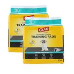 Glad for Pets Activated Charcoal Dog Training Pads, Small Size 17.5" x 23.5" Odor Absorbing, Pee Pads for Dogs Perfect for Training New Puppies, Charcoal, 120 Count (Pack of 2)