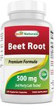 Best Naturals Beet Root Powder 500 mg 180 Capsules