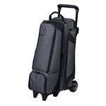 Element Premier 3-4-5 Stone and Black Tournament Roller Bowling Bag - Holds Up to 5 Bowling Balls