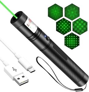 Green High Power Laser Pointer, Long Range Laser Pointer High Power Flashlight, for TV/LED/LCD Screens Tactical Flashlights Presentation Office/Outdoors/Astronomic/Construction