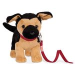 Our Generation German Shepherd Pup – Poseable 6-inch Plush Toy Pup for 18-inch Dolls – Includes Collar and Leash