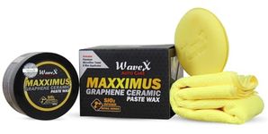 Wavex Car Wax Ceramic Graphene Paste Wax Infused with SIO2 160gram | Premium Graphene Rich Wax for Superior Hydrophobicity, Gloss and Paint Protection