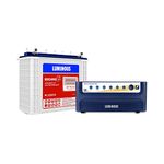 Luminous Inverter with Battery Combo, Hercules 1500 Sine Wave 1400VA 12 Volt Inverter with Red Charge RC 25000 Tall Tubular 200 Ah Battery Combo for Home, Office & Shop