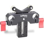 LEFTFOTO Y-Shaped Lens Bracket,Telephoto Long Lens Support Bracket with Built-in Pulley,for DSLR Camera Shoulder Rig with 15mm Rods, Height Adjustable