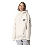 SEARIPE Women and Men's Ski Jacket Couples Pullover Snowcoat Winter Waterproof Windproof Hooded Snowboard Warm Snow Coat(S52White,L)