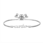 Philip Jones Silver Plated Auntie Bracelet Created with Zircondia® Crystals