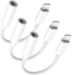 iPhone Headphone Adapter, 3 Pack [Apple MFi Certified] Lightning to 3.5 mm Headphone Jack Aux Audio Cable Adapter Dongle Compatible for iPhone 14 13 12 11 Pro Max XS XR X 8 7 iPad, Support All iOS