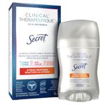 Secret Clinical Antiperspirant Deodorant for Women, 72HR Sweat & Odor Protection, Hyaluronic Acid, Invisible Solid, Stress Response, 45g