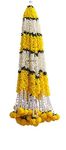 AFARZA; CHOICE GOOD FEEL GOOD Artificial Flower Garland Toran For Door Entrance Home Decoration Hanging 4 Pieces 5 Feet (White-Yellow)