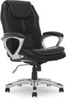 Serta Works Executive Office Chair, Faux Leather and Mesh, Black