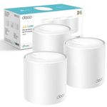 TP-Link Deco X10(3-pack) AX1500Mbps Whole Home Mesh WiFi 6 System, AI-Driven, Coverage up to 5600ft²,WiFi Mesh System, WiFi Router, WiFi Extender Booster, Gaming & 4K, Easy Setup, Alexa & Google home