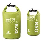 Uncle Paul Boat Dry Bags - Green 2L Waterproof Bag For Drifting Boating Kayaking Fishing Rafting Swimming Camping Canoeing Surfing 2 Litres