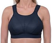 Womens High Impact Sports Bra Non Wired Plus Size Sports Bra Large Bosom Bra 38 J Black