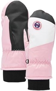 DOZNOZRI Women Ski Mittens Winter Waterproof Snowboard Gloves Anti Slip Touch Screen Thermal Mittens for Skiing Hiking Cycling (Pink)