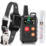 Citronella Training Collar for Dog, [1* Spray Refill] with Beep/Vibration/Spray Mode & 6 Adjustable Sensitivities Citronella Bark Collar, IPX6 Waterproof Safer Spray Dog Collar for L/M/S Dogs (Black)