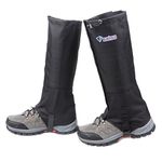 TRIWONDER Leg Gaiters Waterproof Snow Boot Gators Hiking Gaiters Men Women for Walking Climbing Hunting Cycling Backpacking Lightweight Rain Shoe Gaiters (1 Pair) (Black, L)