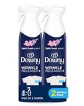 Downy Wrinkle Releaser Spray, All In One Wrinkle Release Spray, Odor Eliminator, Static Remover, Fabric Refresher & Ironing Aid for Clothes, 9.7 Fl Oz (Pack of 2), Fresh Scent
