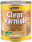 Everbuild – Quick Drying Clear Varnish – Indoor Use – Ideal for Interior Wood – Scratch-Resistant – Matt Finish – 250ml