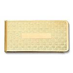 Gold Woven Money Clip for Men Engraving