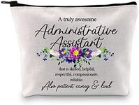 GJTIM Administrative Assistant Gift Secretary Gift Admin Gift Travel Accessories Toiletry Bag Makeup Bag for Her (Truly Admin Assistant Bag CA)