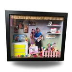 craftosuit Unique personalized frame, Miniature 3d, customised photos, trending gift for birthday, anniversary, couple gifts,mom dad,baby gift 680 gm Black Frame For Home and Office