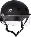 S1 Lifer Helmet with Visor - Multi-Impact & High-Impact Certified - Multiple Colours & Sizes (Black Matt, Large 22" (55.9cm))