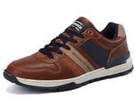 ARRIGO BELLO Mens Casual Shoes Trainer Walking Breathable Fashion Sneakers Lightweight Shoe Size 7-11UK (A_Brown, 8)