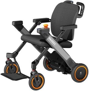 Paiseec W3 Electric Wheelchair for Adults, Foldable Power Wheelchair with Push-Assist and Rollator Mode, 16 Miles Range, Airline Approved, Left Hand Joystick