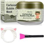 Carbonated Bubble Clay Mask - OCHILIMA Bubbles Mud Mask with Headband & Brush for Face Deep Cleansing Reduce Pores Purifying Face Mask for All Skin Types - 3.52 oz
