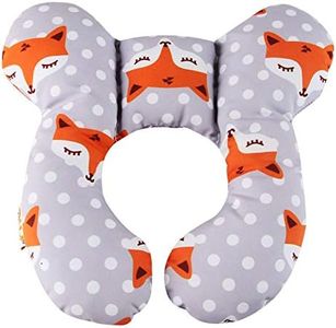 Liyic Baby Travel Pillow, Infant Head and Neck Support for Car Seat, 0-2 Years Old (Gray Fox)