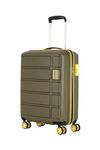 Kamiliant American Tourister Harrier Zing 56 Cms Small Cabin (Pp) Hard Sided 8 Wheels Spinner Luggage/Suitcase/Trolley Bag (Military Olive) (Double Wheel)