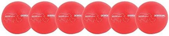 Champion Sports 6" Neon Red Rhino Skin Low Bounce Dodgeball Set