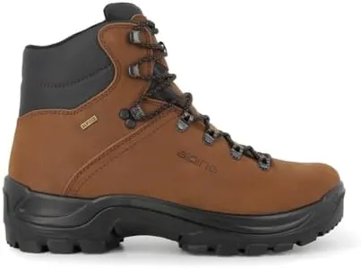 Alpina TUNDRA Premium Men's Lightweight Boots - Waterproof Leather Ankle High 6 inch Danner Shoes with Breathable Membrane and Slip Resistant Hand Made in Europe Brown size 12