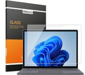 Megoo Screen Protector for Microsoft Surface Laptop 6/5/4/3 (15 inch) 2024-2019, Tempered Glass/Drop Resistant/Easy Installation/Smudge Resistant/Ultra Clear