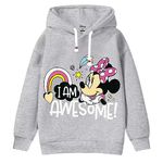 Kuchipoo Girls Regular Fit Winterwear Hoodie (© Disney-hod-206, 8-9 Years, Multi-Colored)