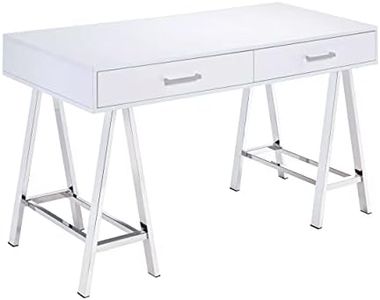 ACME Furniture Acme 92229 Coleen Desk, White & Chrome, One Size