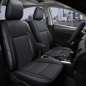 AOMSAZTO Car Seat Covers for Toyota Corolla 2014 2015 2016 2017 2018 2019 L, LE,LE Eco Sedan Car Seat Cover Full Set Waterproof, Custom Fit Full Set Faux Leather Black