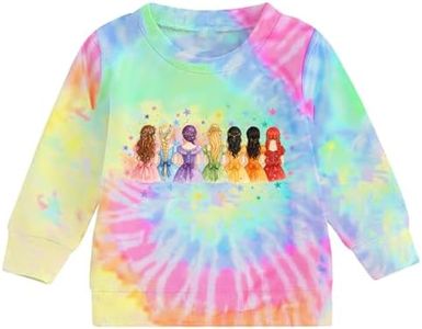 YHHR Princess Sweatshirt for Girls Little Girls Pullover Long Sleeve Shirt Cute Toddler Kids Fall Tops 1-6 Years