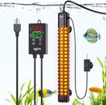 SEAOURA 500W Aquarium Heater, Submersible Fish Tank Heater for 70-80 Gallon, ECO Precise Adjustable 0.1℉/℃ Temp, Overheat Protection Auto Power-Off, External Intelligent Controller, Salt/Freshwater